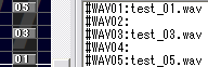 #WAV01 test_01.wav, #WAV03 test_03.wav, #WAV05 test_05.wav